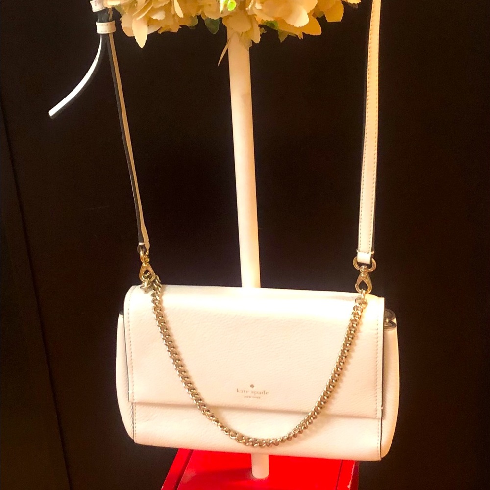 White on Gold Kate Spade Convertible Crossbody